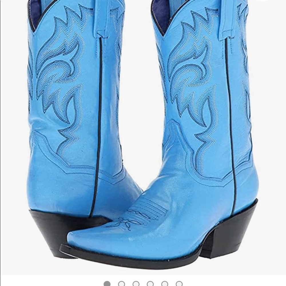 Blue cowboy boots